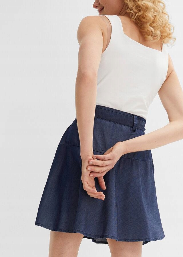 Bonprix 42 SPÓDNICA JEANSOWA WIĄZANY PASEK Marka Bonprix