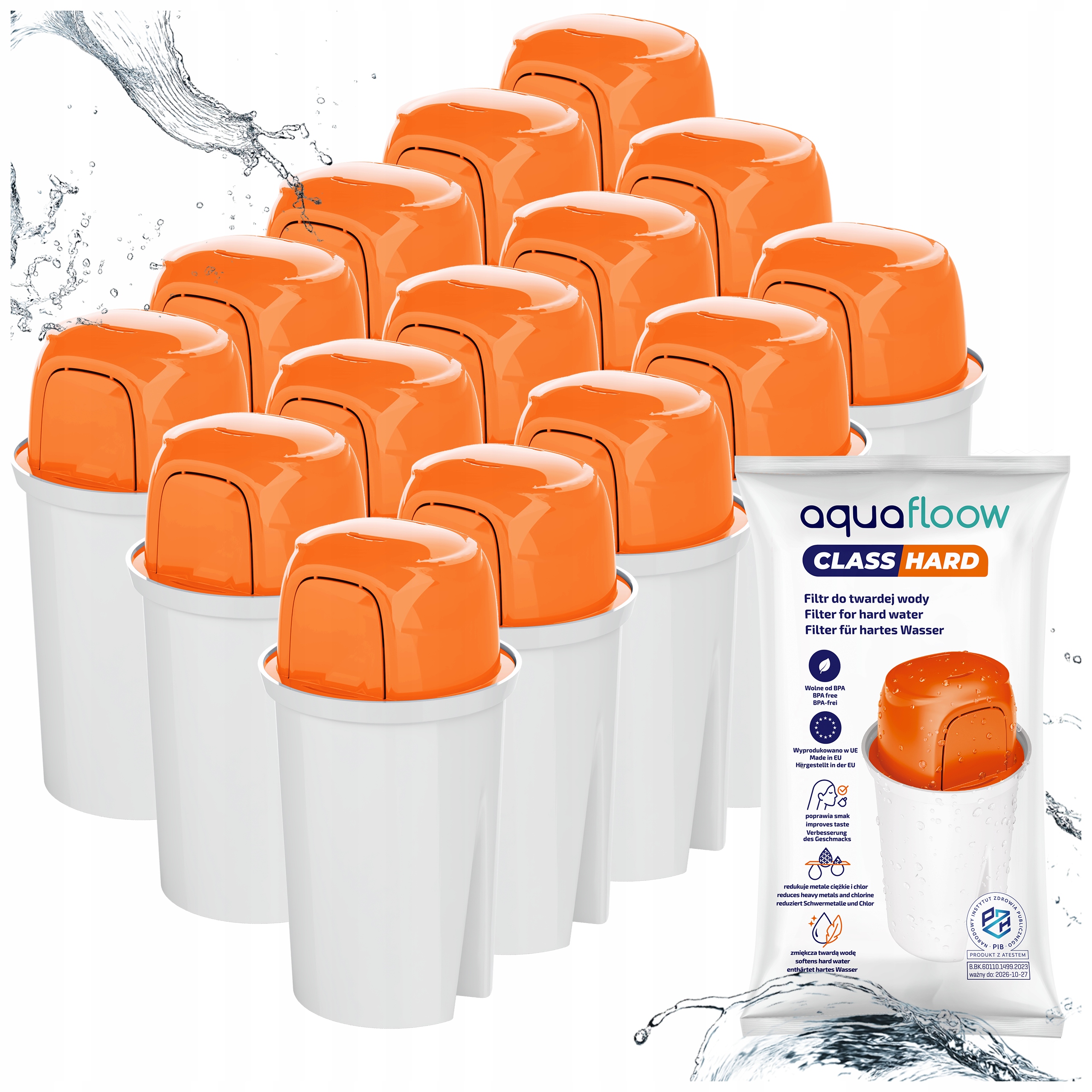 Vodní filtr AquaFloow Classic Hard 15 ks pro tvrdou vodu do džbánů