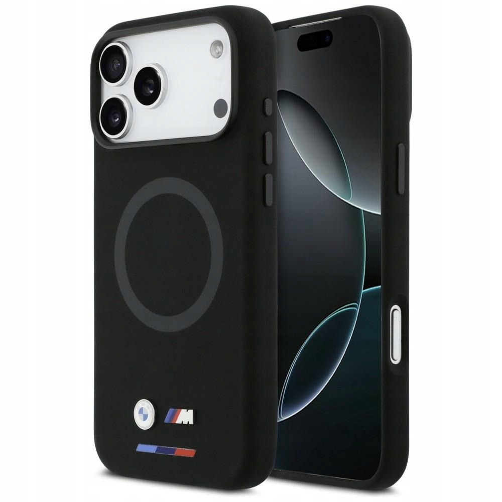 Pouzdro Bmw M Silicon Logo MagSafe pro iPhone 17 Pro Max, černé