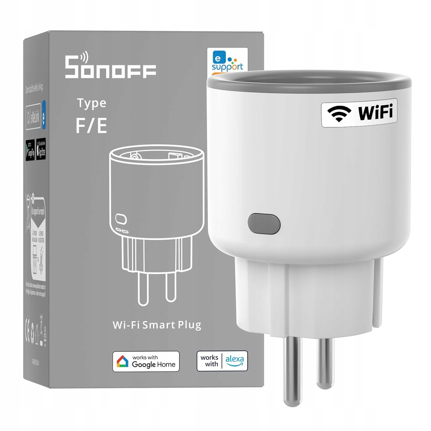 Wifi Zásuvka 16A 4000W Měření Spotřeby Časovač Hlasové Ovládání