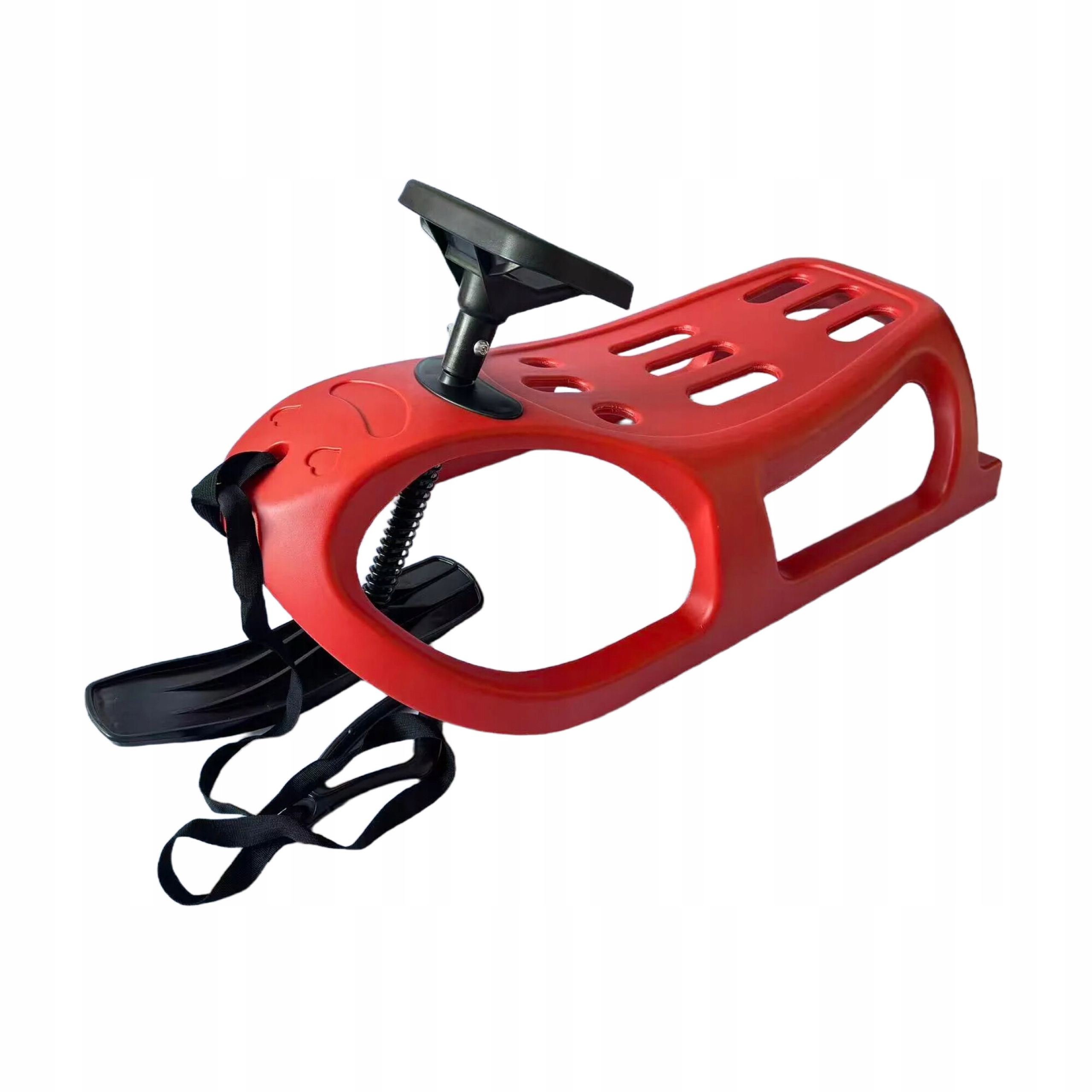Sanki Ślizg z podparciem Tworzywo sztuczne z kierownicą czerwony dla dzieci
