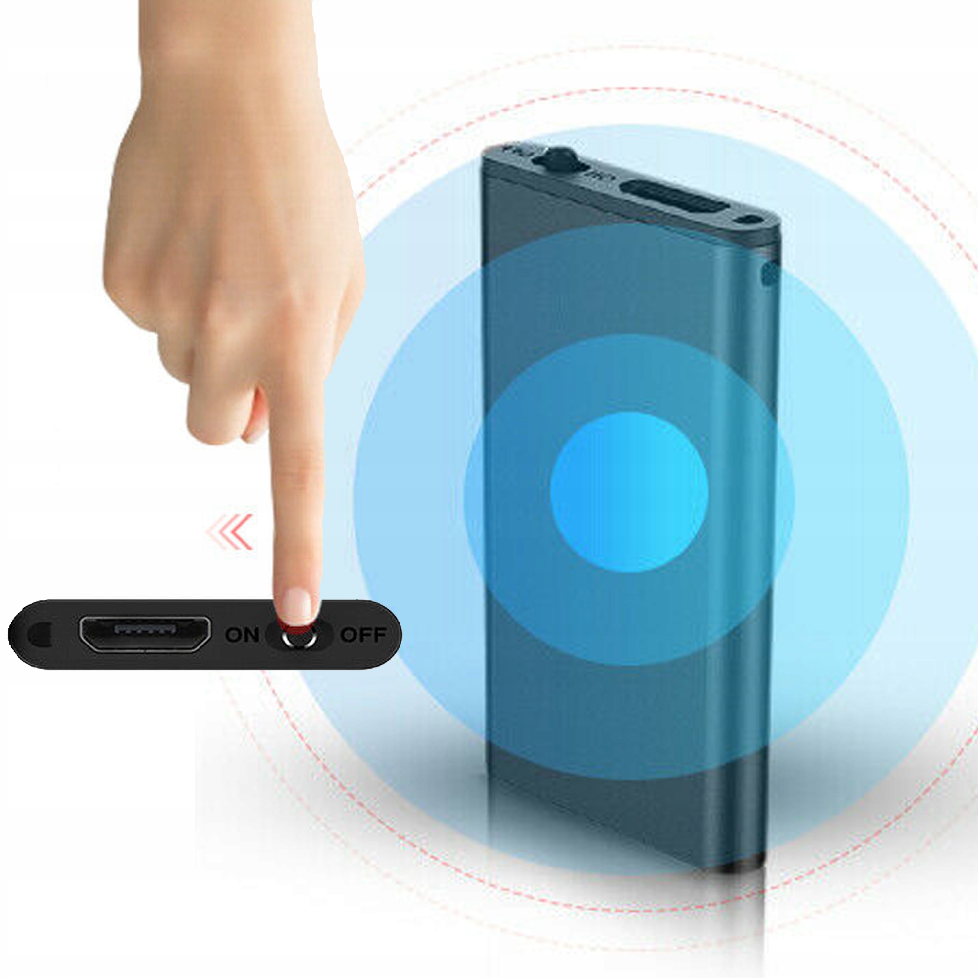 Mini DYKTAFON SZPIEGOWSKI podsłuch AKTYWACJA GŁOSEM PLUSKWA NAGRYWANIE 32GB Stan opakowania oryginalne