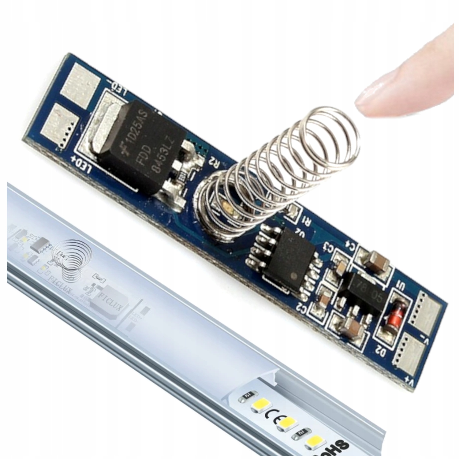 

Włącznik do profilu taśm Led 8A ściemniacz TD002