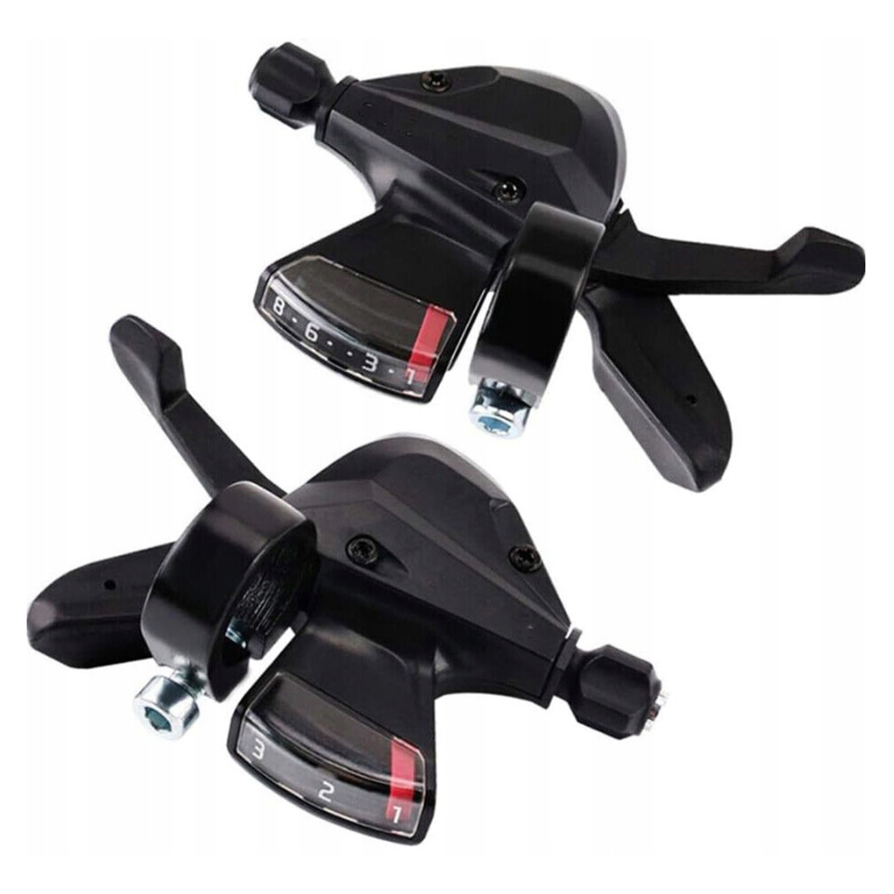 PRZERZUTKA KCIUKOWA ROWEROWA 1 PARA DŹWIGNIA ZMIANY 3 X 8 24 BIEGÓW Kolor dominujący czarny