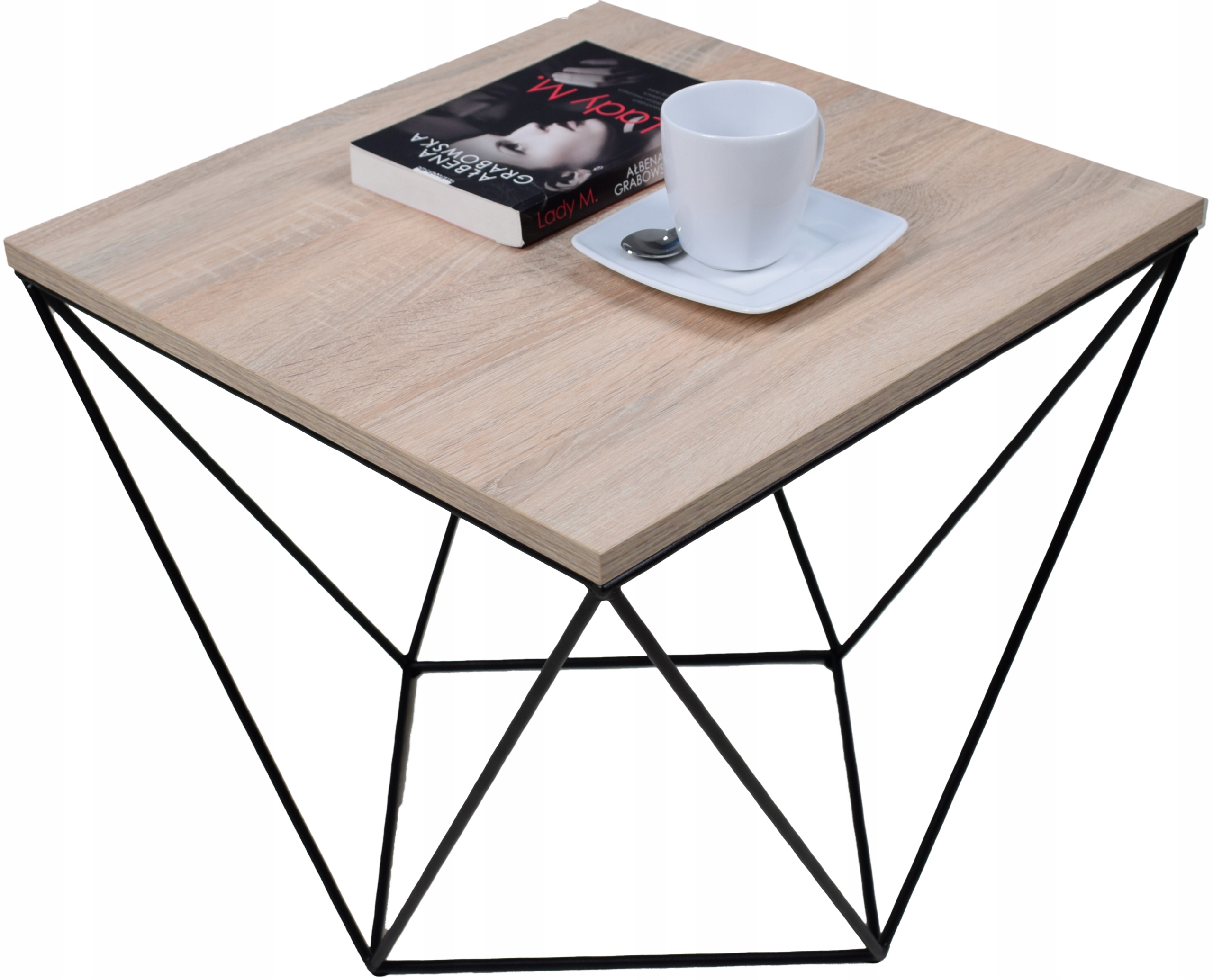 

Kawowy Stolik Druciany Loft Industrial Czarny