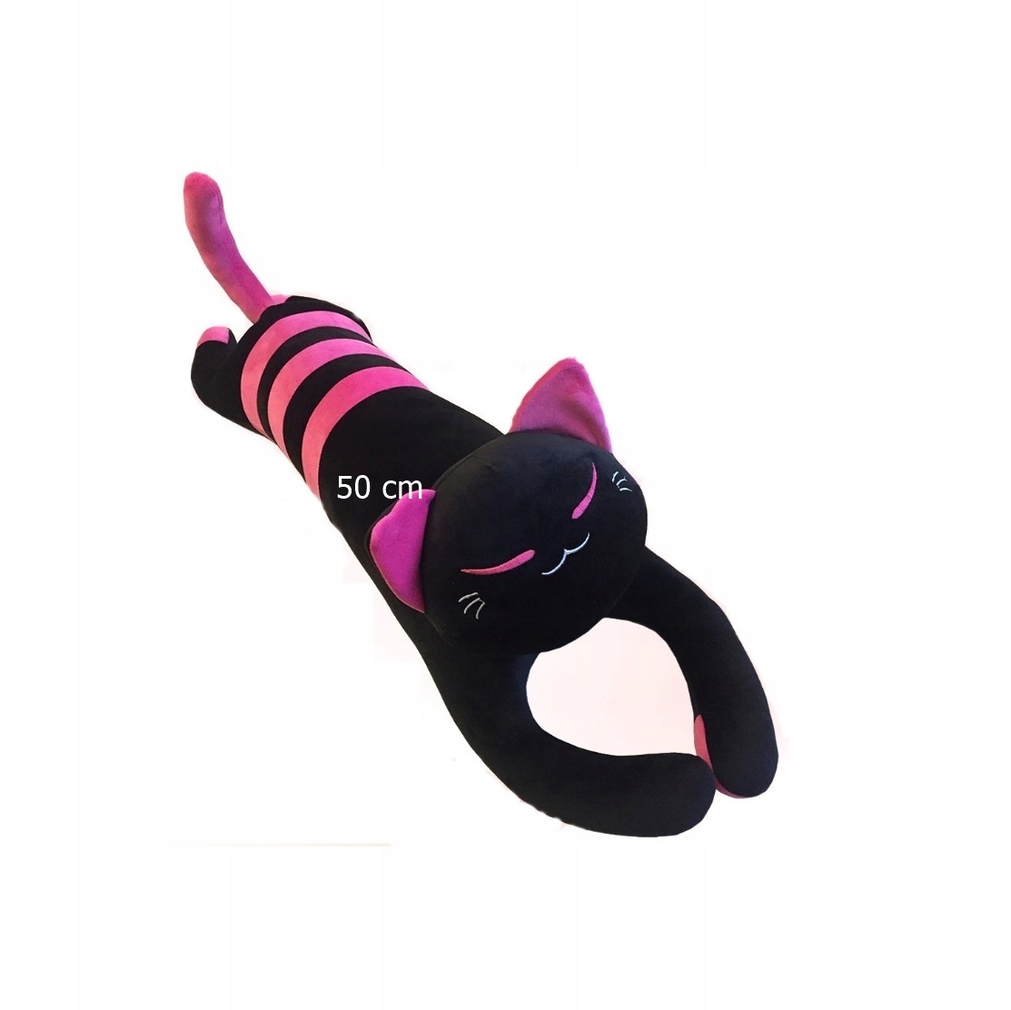 

Długi Kot Czarny Różowy Maskotka Zabawka 50 cm