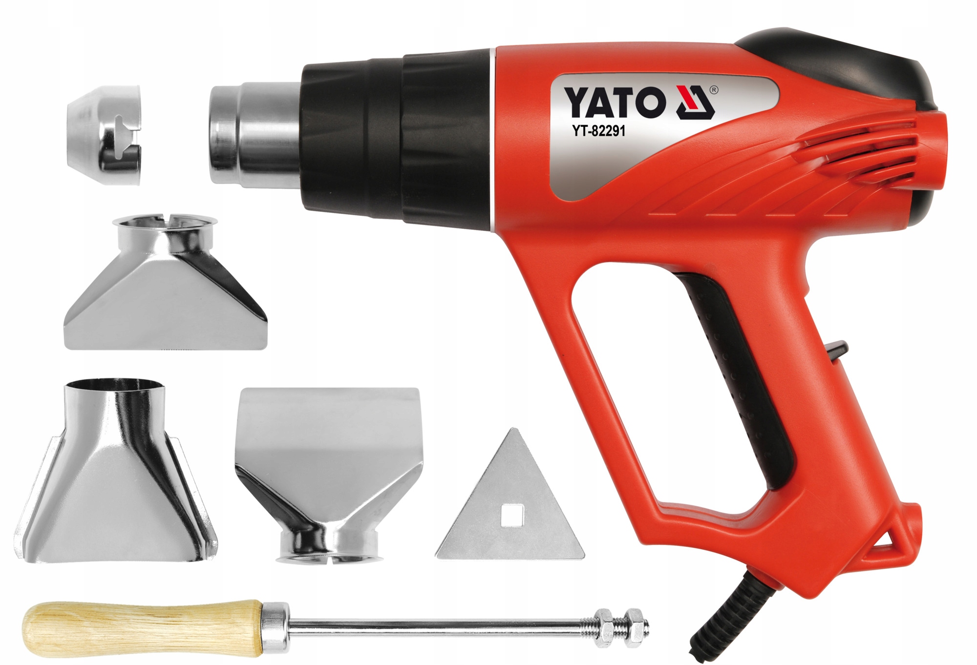 Horkovzdušná Pistole 2000 W 350/550 °C příslušenství kufr Yato YT-82291