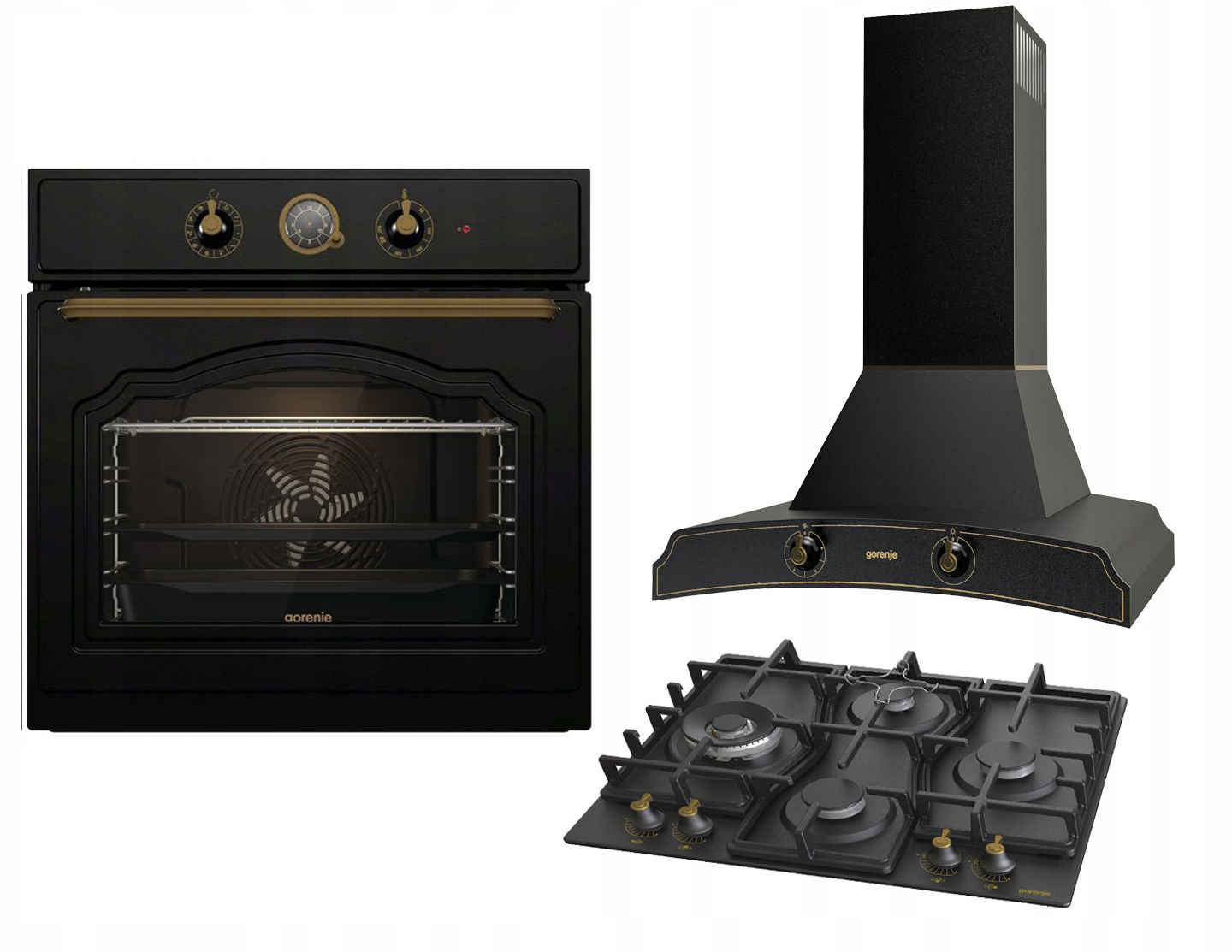 GORENJE Zestaw AGD RETRO czarny mat