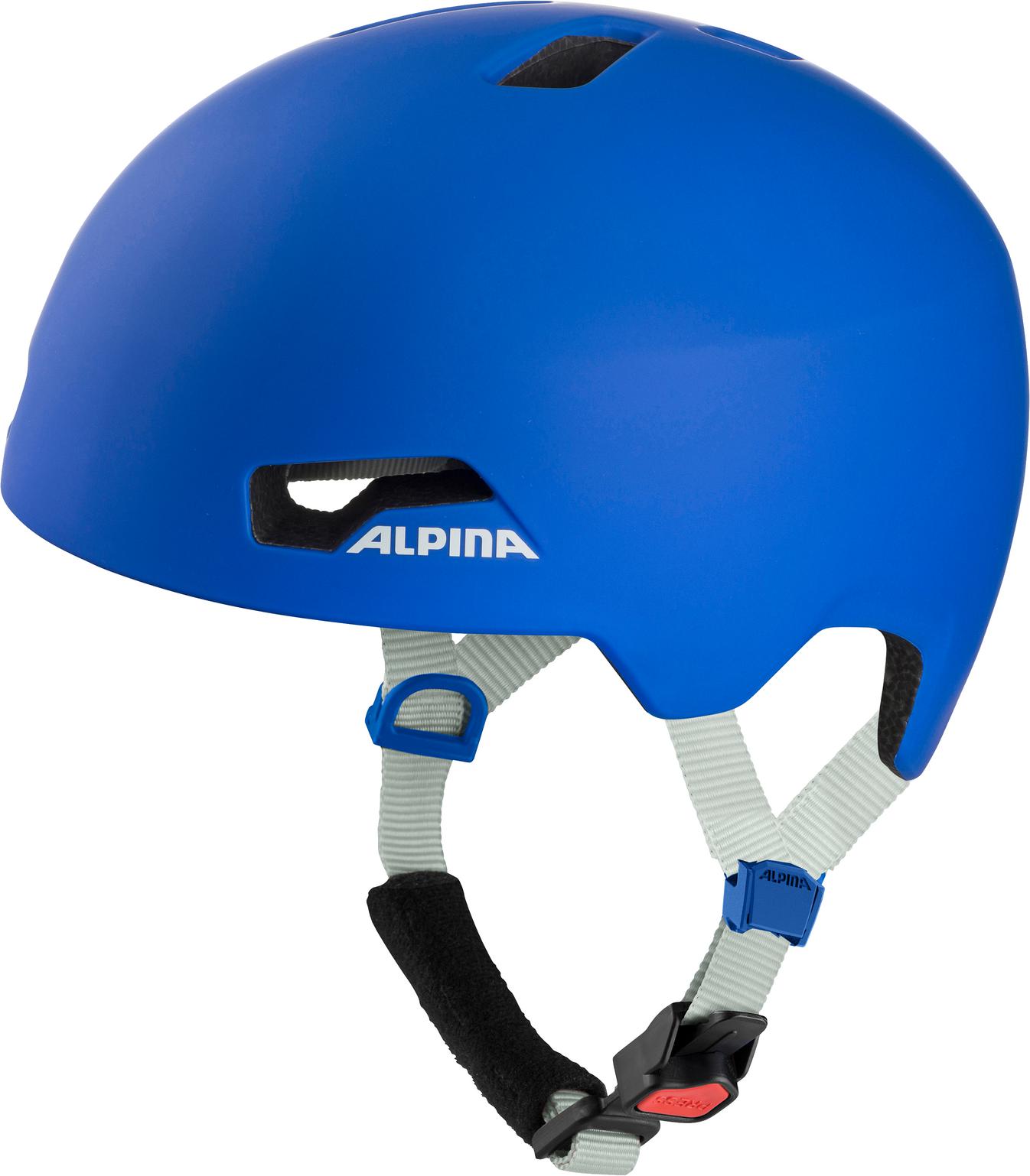 Alpina Hackney Kask Rowerowy Dziecięcy 51-56 cm Niebieski Mat