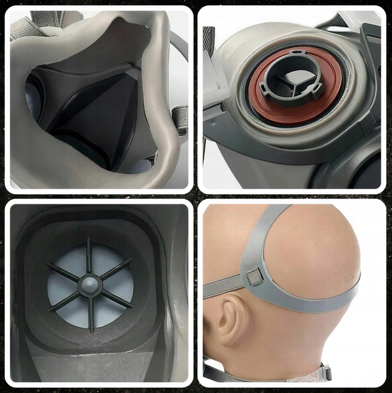 MASKA PRZECIWGAZOWA PEŁNA Lakiernicza Gazowa PEŁNOTWARZOWA 6800 + OKULARY Informacje o bezpieczeństwie CE