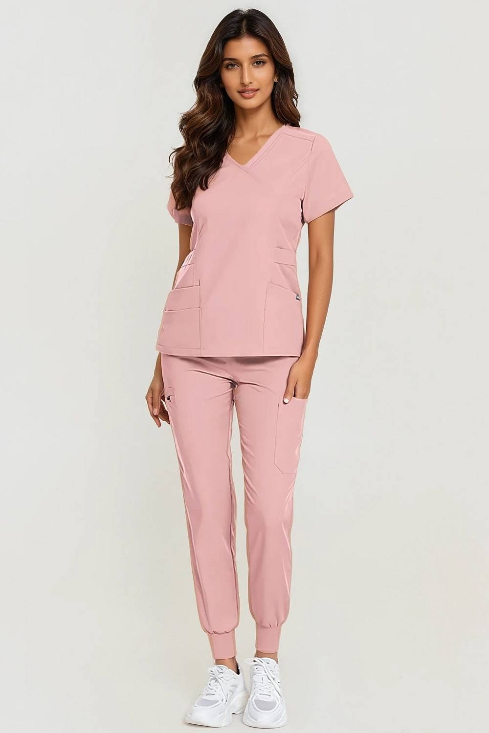 Komplet Medyczny Damski Scrub Uniform, Model Cure, Kolor Pink Rozmiar M
