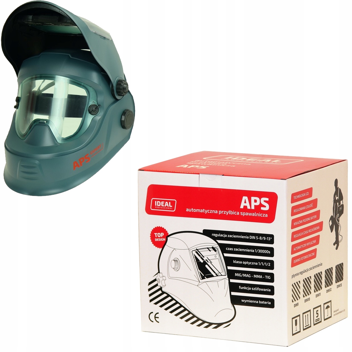 Ideal Przyłbica maska spawalnicza automatyczna Expert TrueView+ Szara Mat