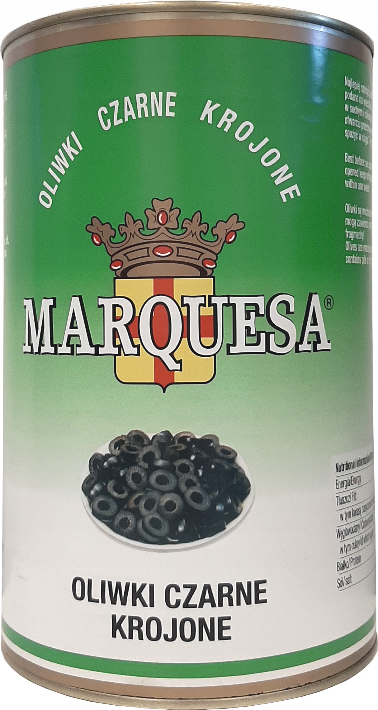 Levně Černé olivy krájené 4350 g Marquesa