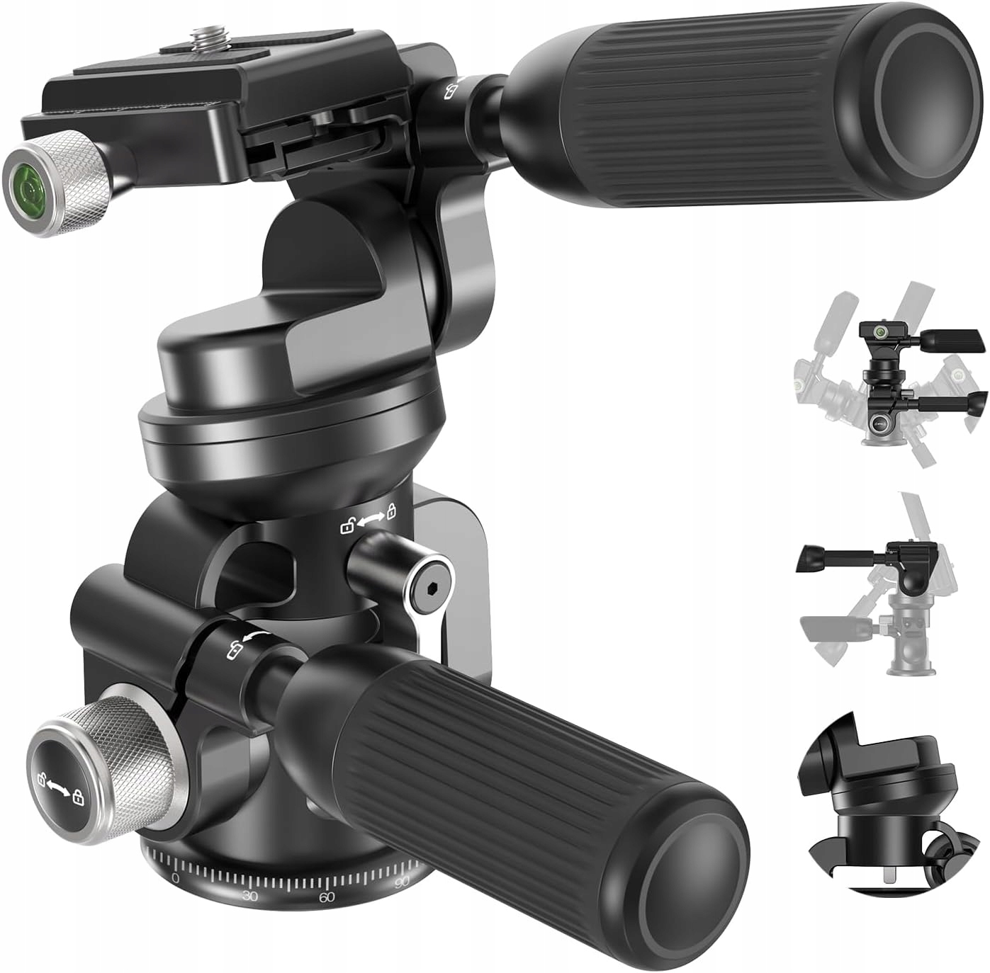 Neewer GM37 hlava pan/tilt 3-osá 15° pro stativy 3-osá