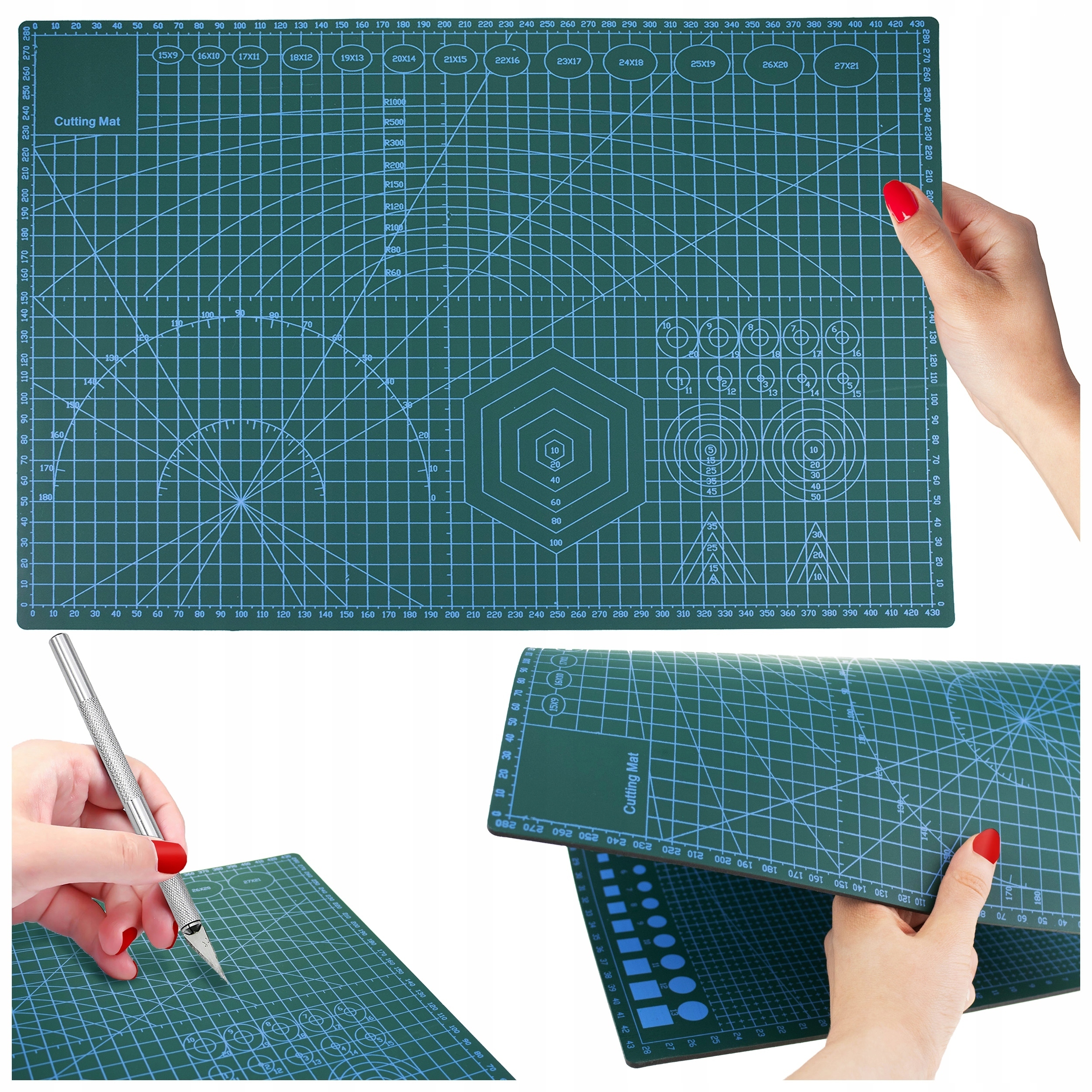 MATA DO CIĘCIA DWUSTRONNA SAMOGOJĄCA MODELARSKA TECHNICZNA A3 SAMOGOJĄCA