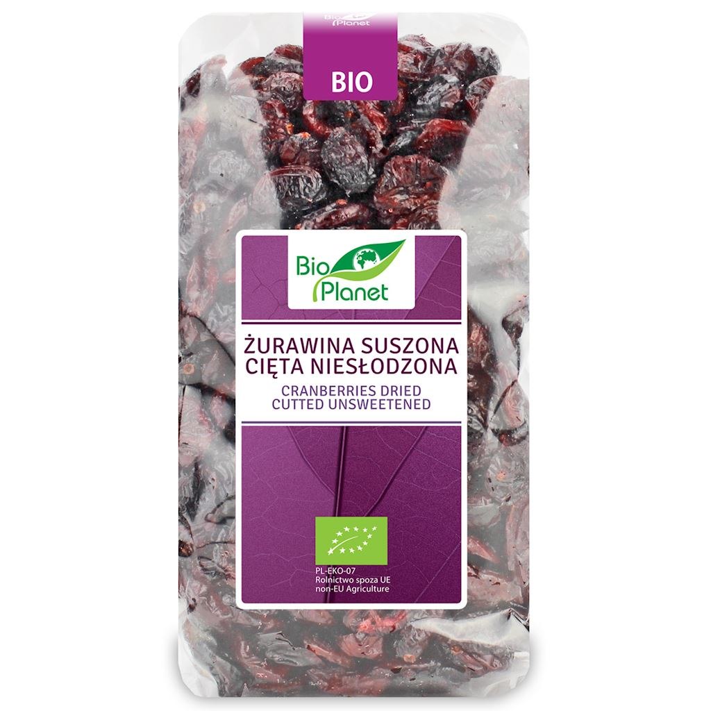 Levně Bio Planet Brusinky sušené půlené neslazené 400 g Bio