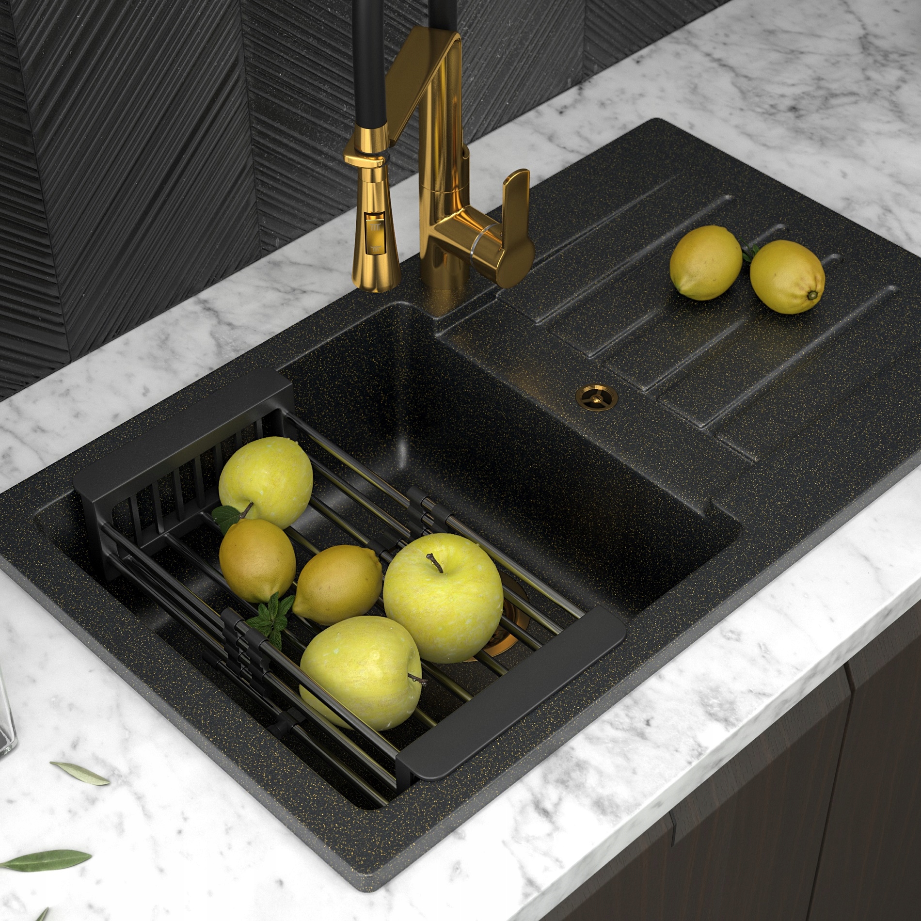 OCIEKARKA TELESKOPOWA KOSZYK STALOWY DO ZLEW Marka Granitan