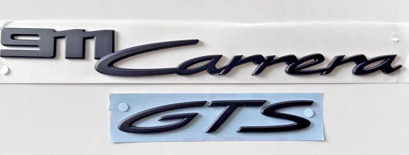 Porsche 911 992 "911 Carrera Gts" Oe emblém znak nápis čierny mat