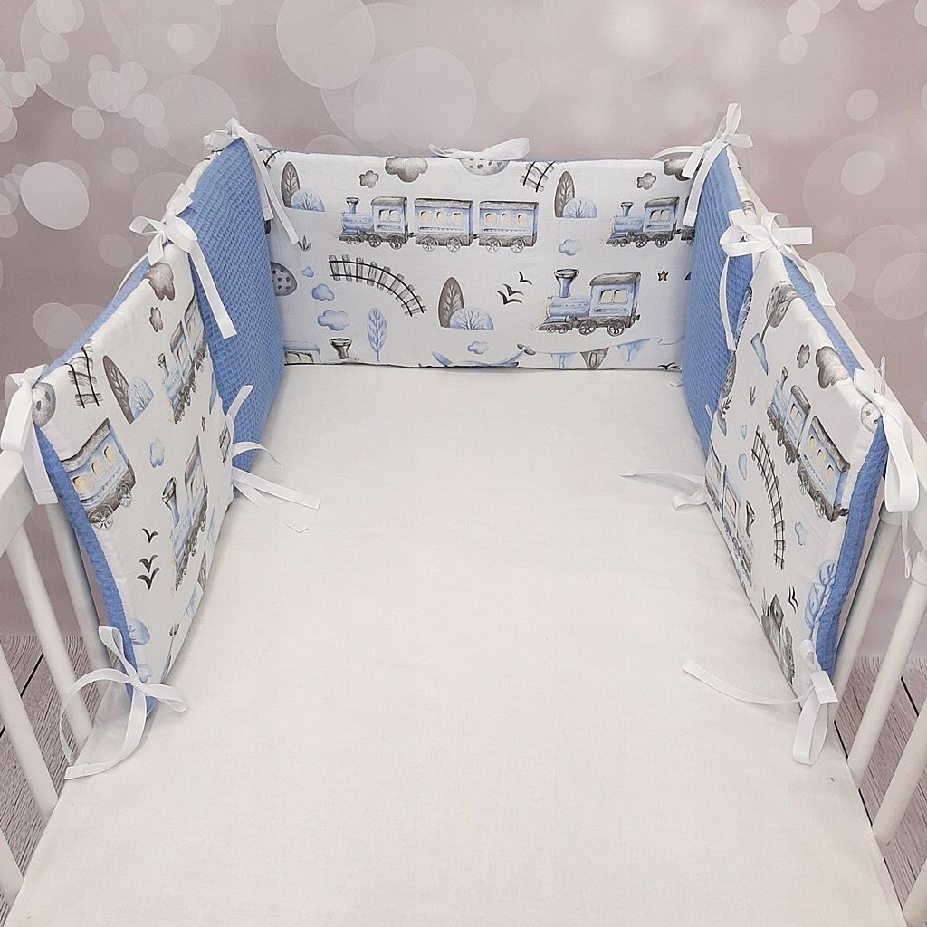 Zestaw do łóżeczka 6-el.kocyk wafel 100x77, rożek Długość (cm) 100