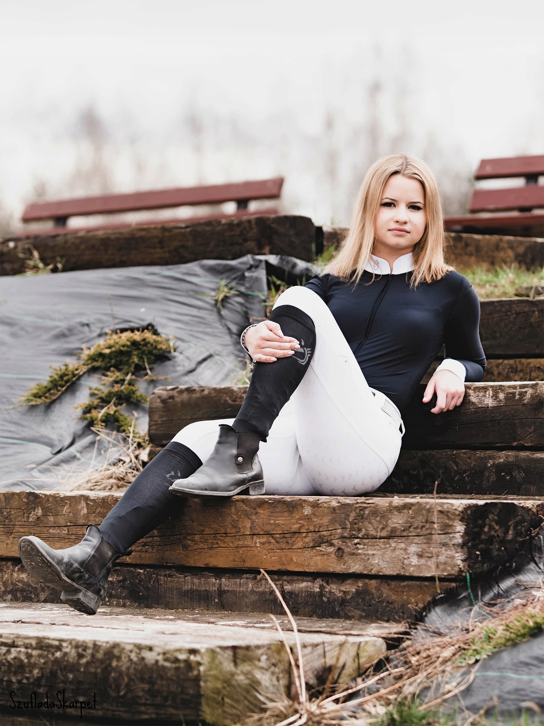 Przewiewne podkolanówki jeździeckie z mikrofibry Płeć produkt uniseks