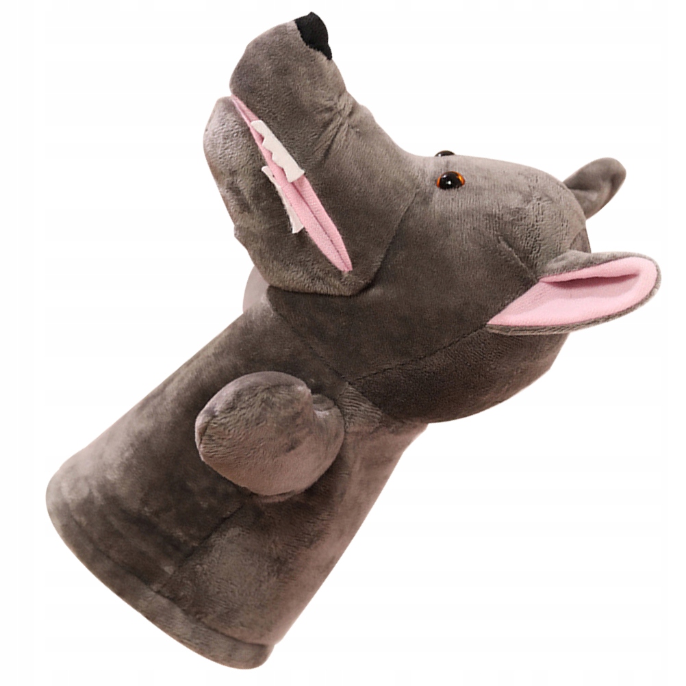 WILK PLUSZOWA PACYNKA - ZABAWKA INTERAKTYWNA DO ZABAWY I NAUKI