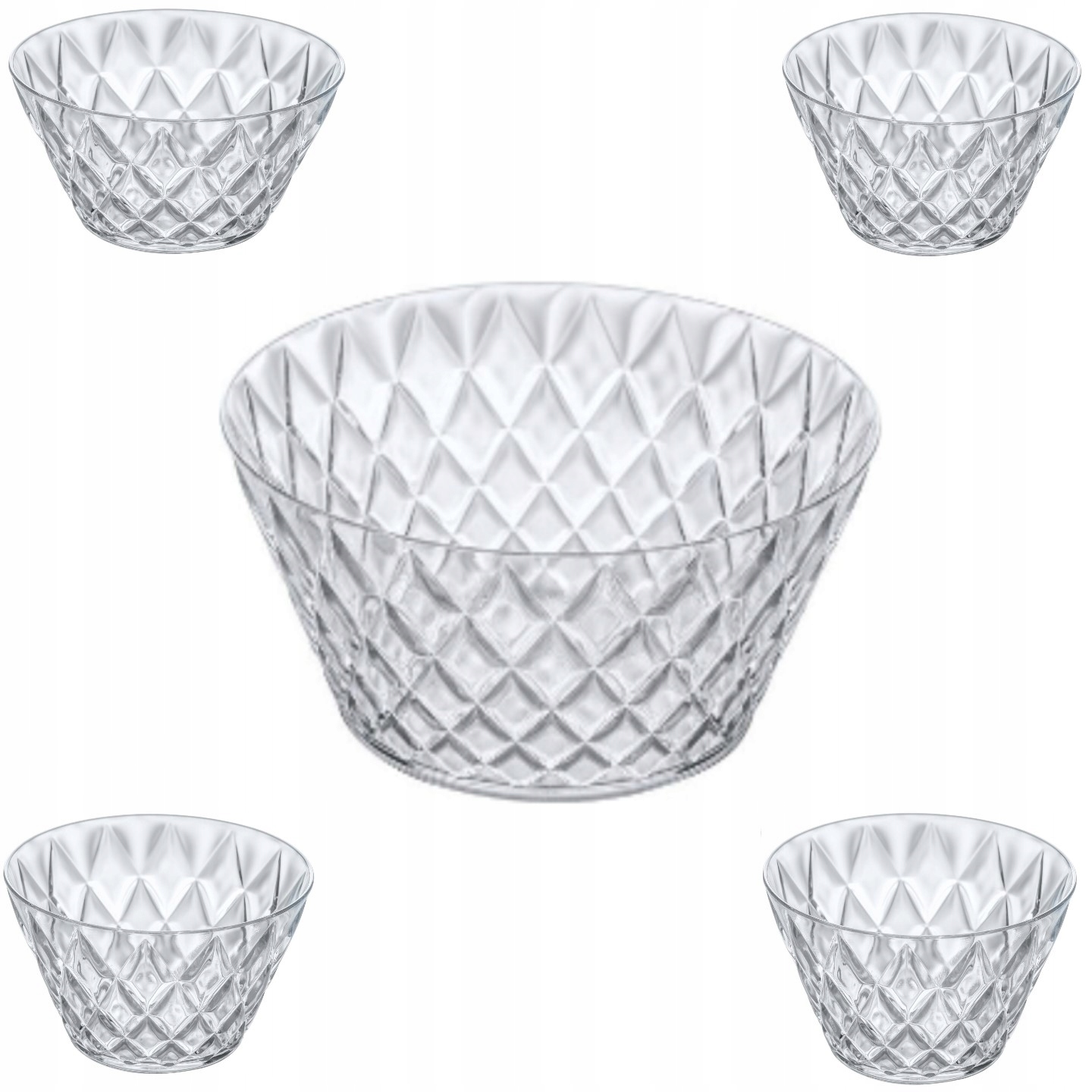 

Koziol Crystal Misa na sałatki + 4 miseczki