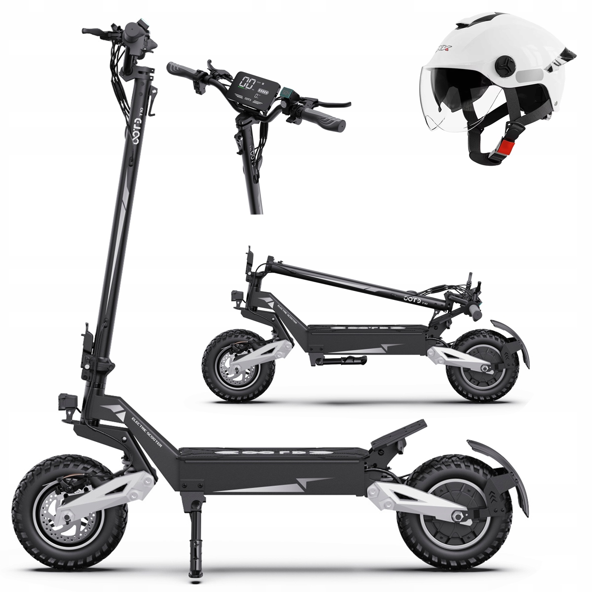 Ootd T10 skládací elektrická vozidla 900W 50KM/H 48V 13.5AH 45KM 11" Pl