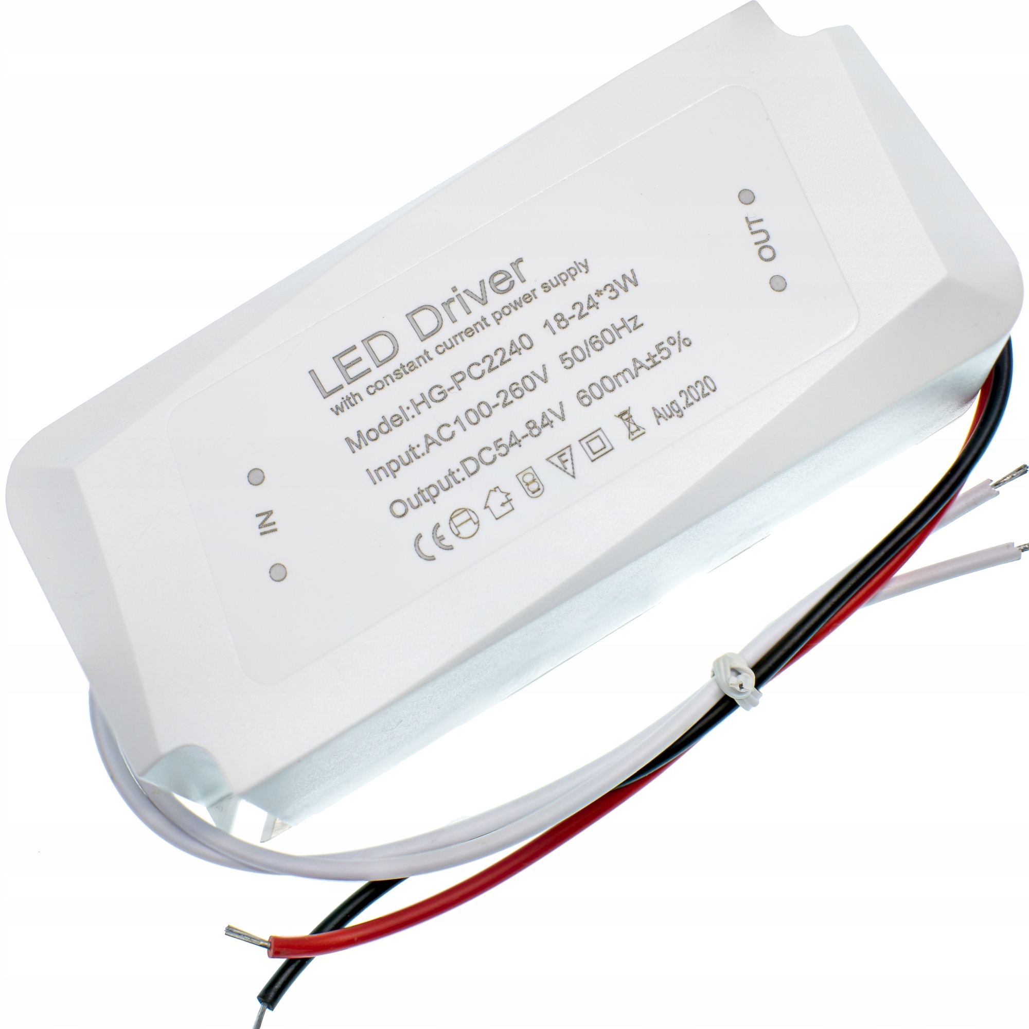 

Driver Led 72W 600mA 54 84V zasilacz 18 24 x3W