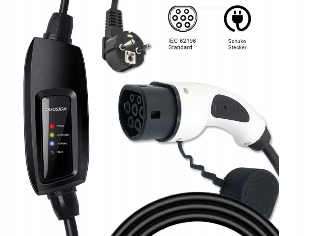 Ladowarka 16A 230V EUROPEJSKA Typ 2 Kabel 5m Producent code IEC 62196 typ 2