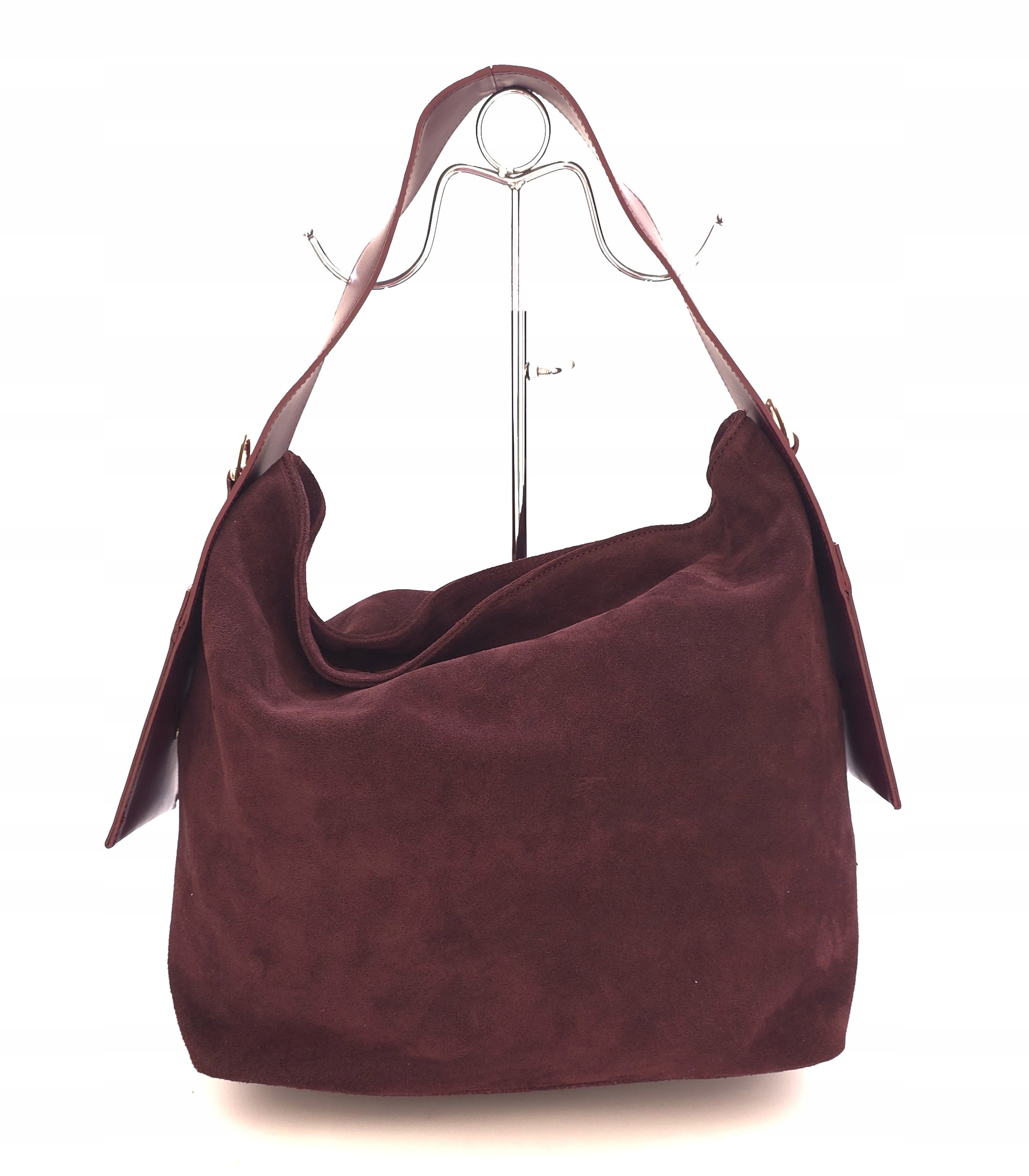 Bordó dámská taška z semišové kůže Laura Biaggi TS66-6740