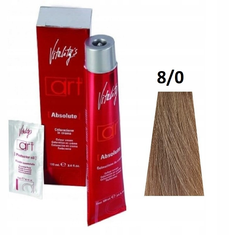 

Profesjonalna farba do włosów Vitalitys 8/0