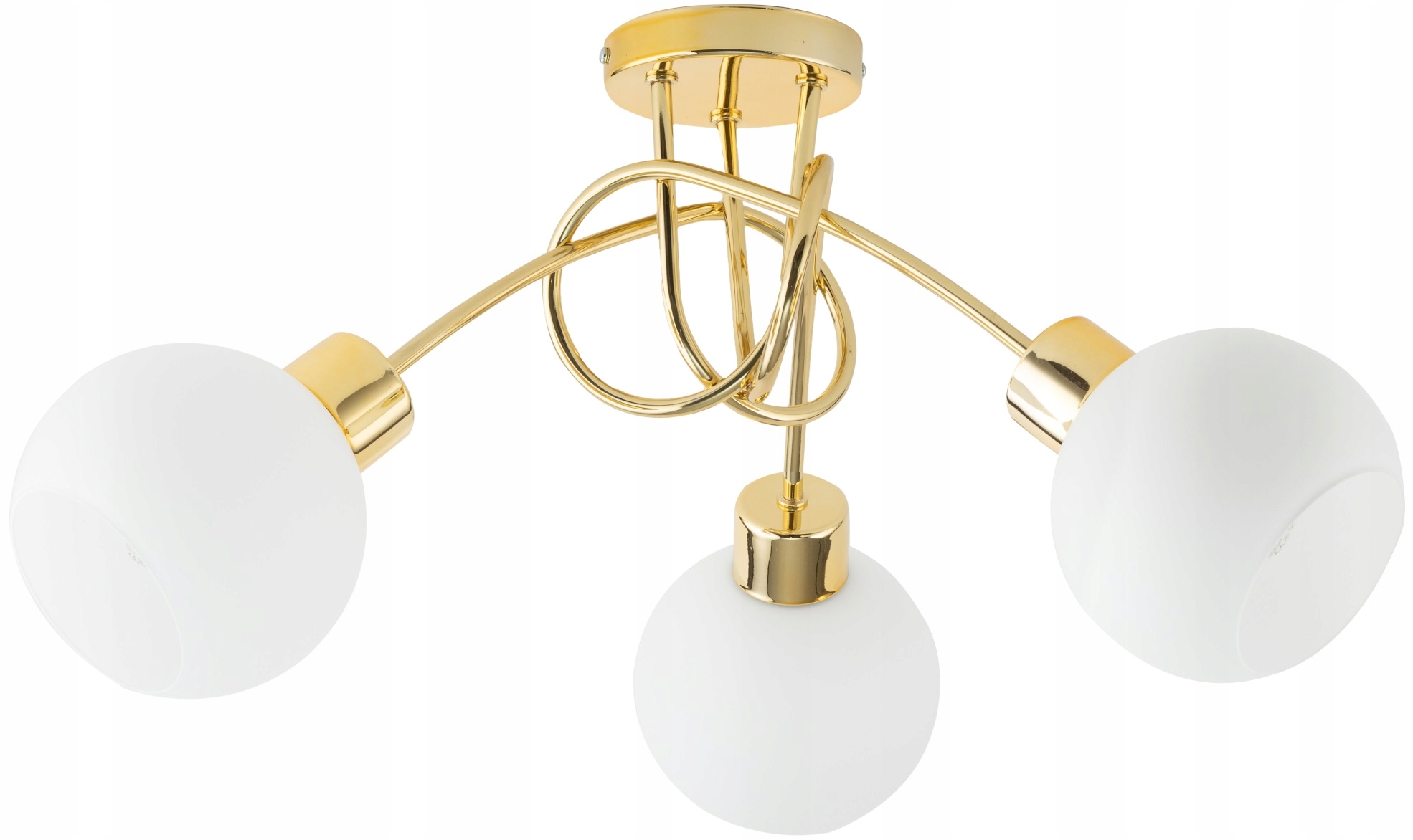 Lampa Sufitowa Wisząca Złota Kule Led