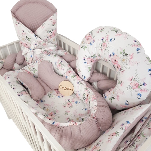 

Pościel 7 El Do Łóżeczka Wafel Kokon Kocyk Warkocz