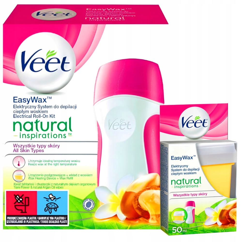 Depilační sada Veet Easy Wax Vosk pro všechny typy pokožky náplň