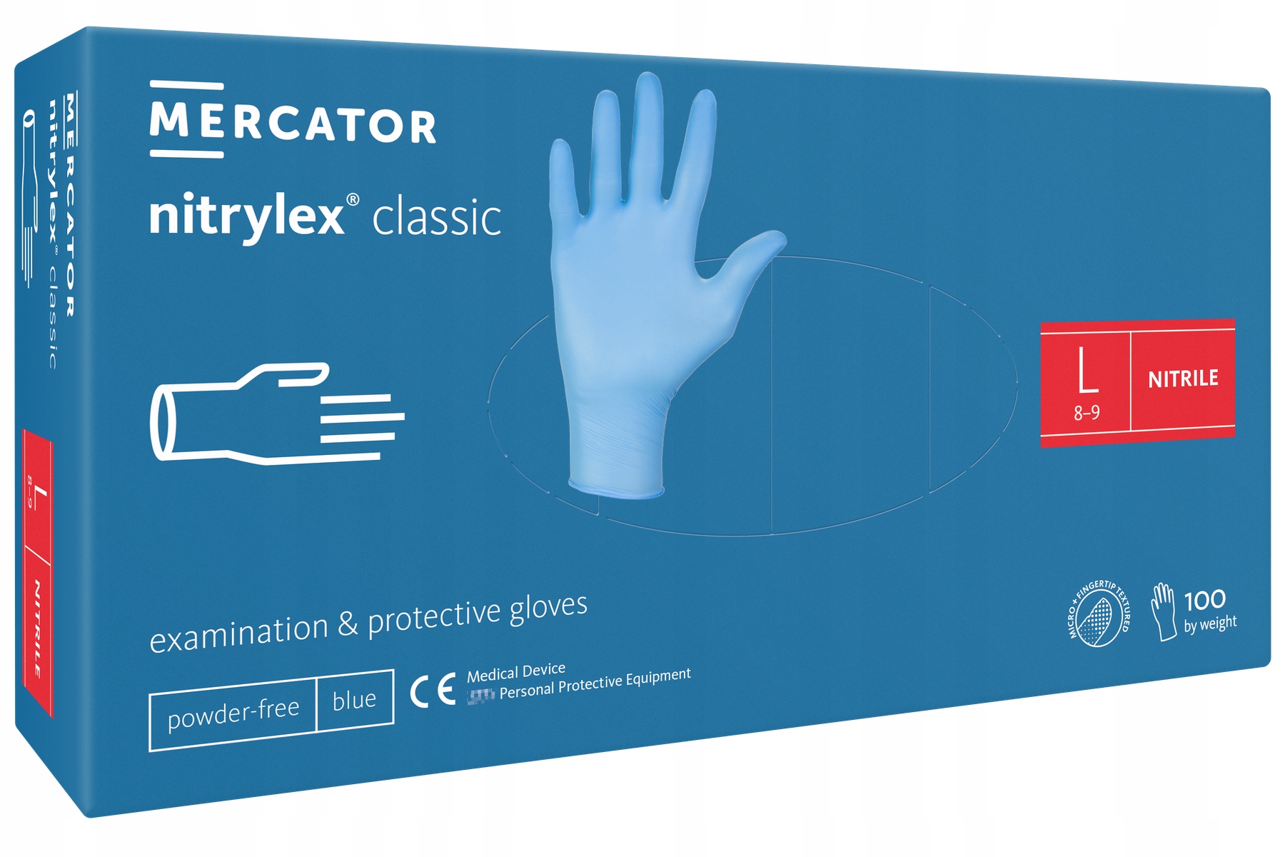 

Rękawice Rękawiczki Nitrylowe bezpudrowe Mercator
