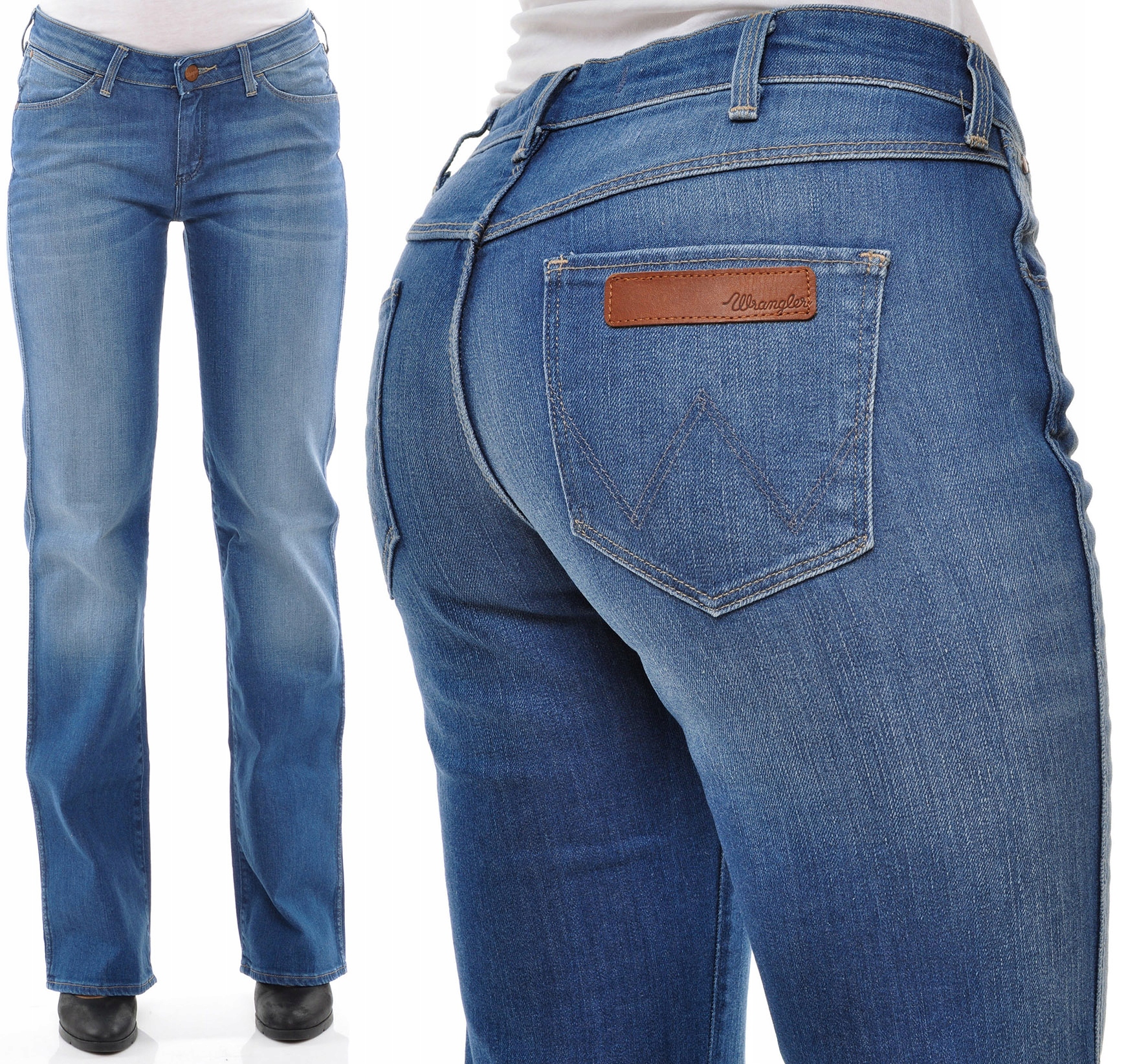 

Wrangler spodnie damskie blu Straight Sara W28 L34