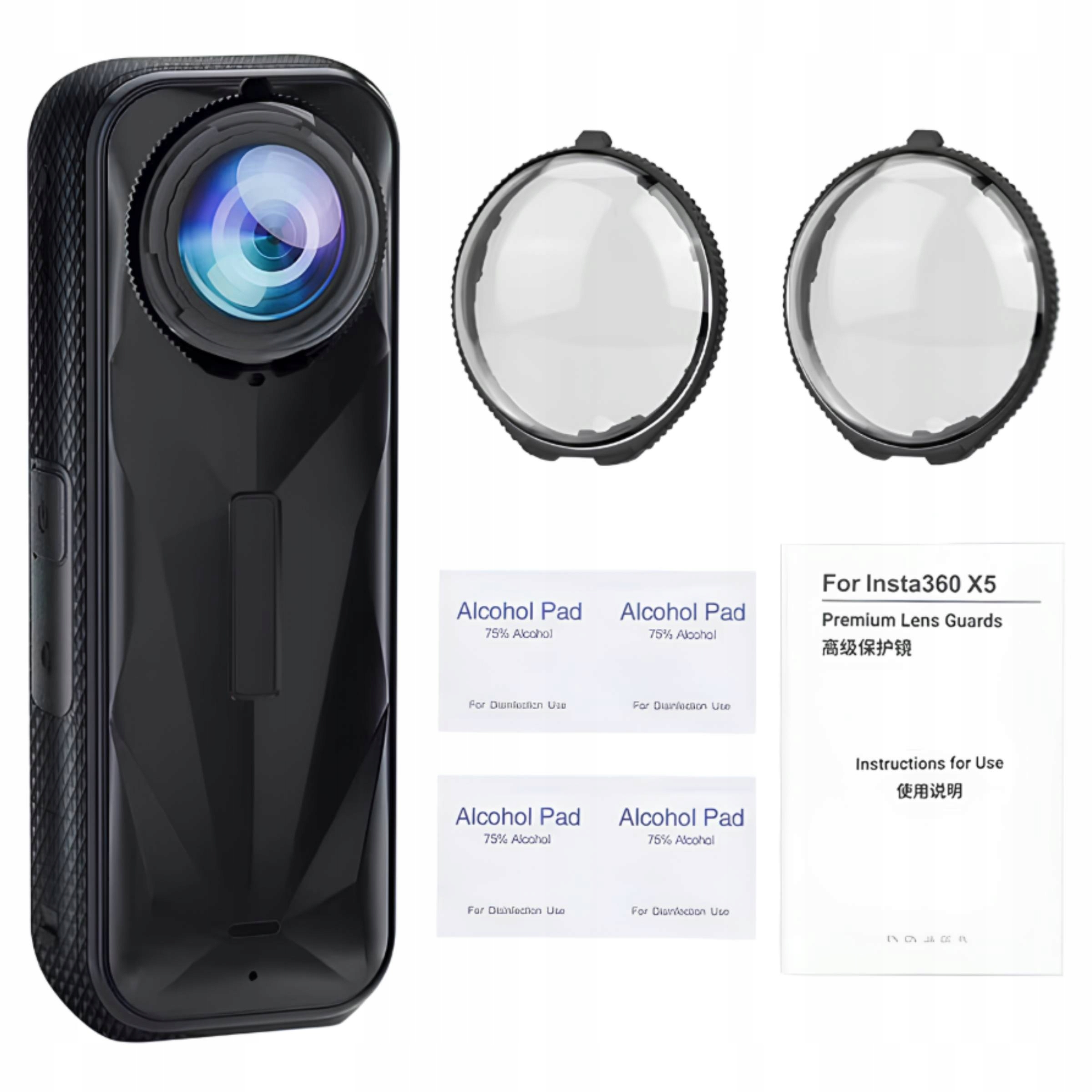 Krytka objektivu Silné Tvrzené Sklo 9H Zabezpečení pro Insta360 X5