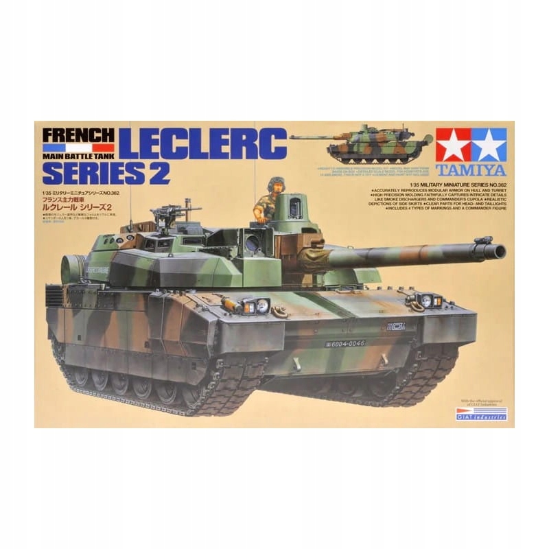 Tamiya 35362 French Leclerc Series 2 Tank Měřítko 1/35 Hobby plastová sada Novinka