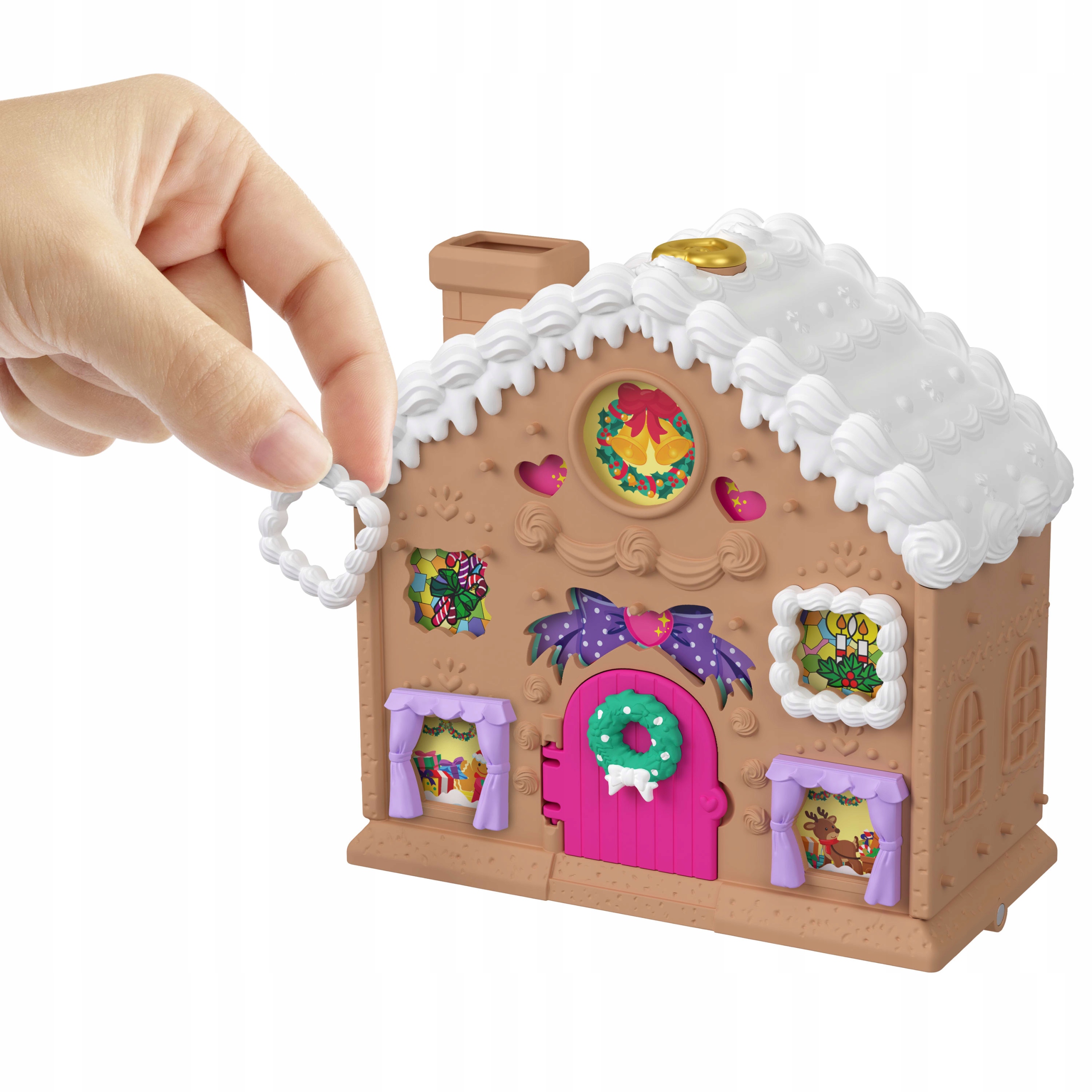 Адвент-календарь Polly Pocket Пряничный домик JFV13, кукла и 24 аксессуара, от 4 лет — фото 4