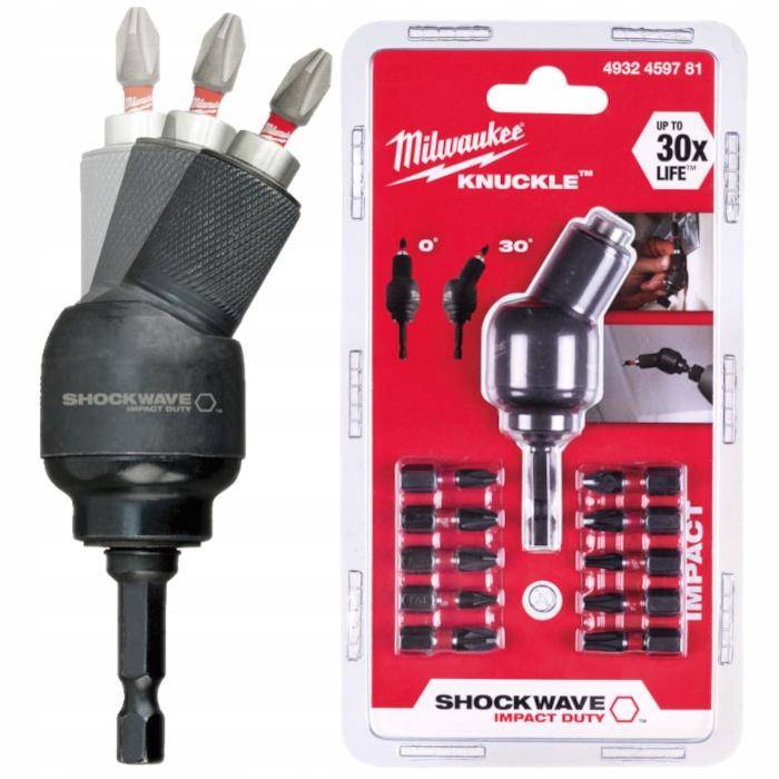 Úhlová krytka Milwaukee Shockwave adaptér 1/4