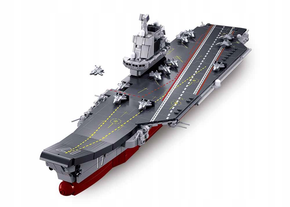 Klocki Sluban M38-B1210 Pla Navy Shandong Lotniskowiec Okręt Wojskowy