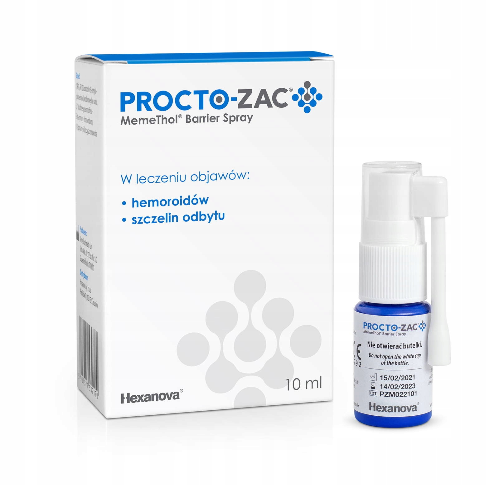 Spray Procto-Zac MemeThol Barrier na hemoroidy 10 ml