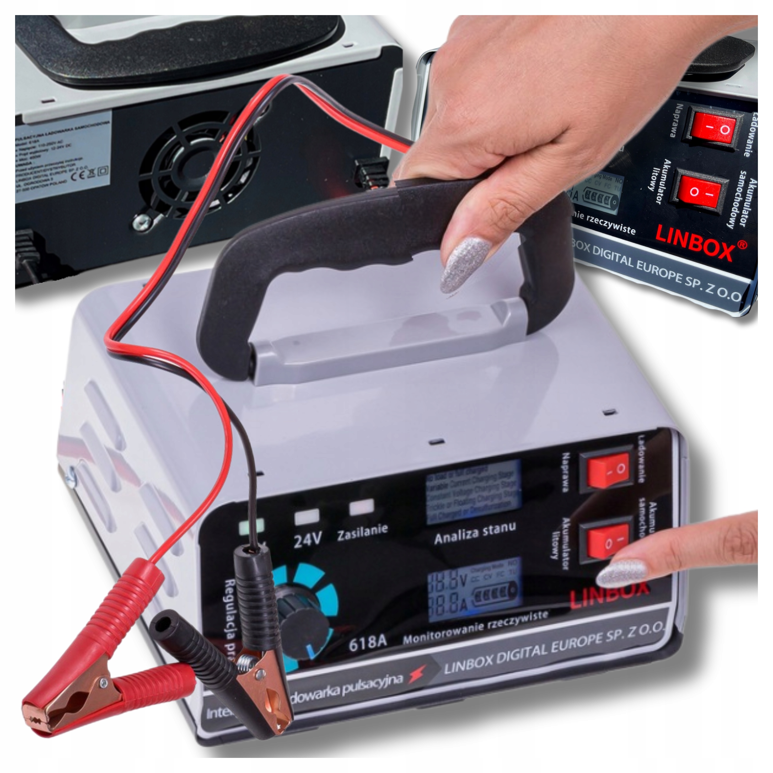 Usměrňovač do auta pro baterie Automat 24V 12V 30A funkce opravy