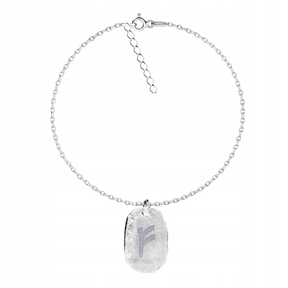 Runa Fehu Viking Stříbrný náramek ankier stříbro 925