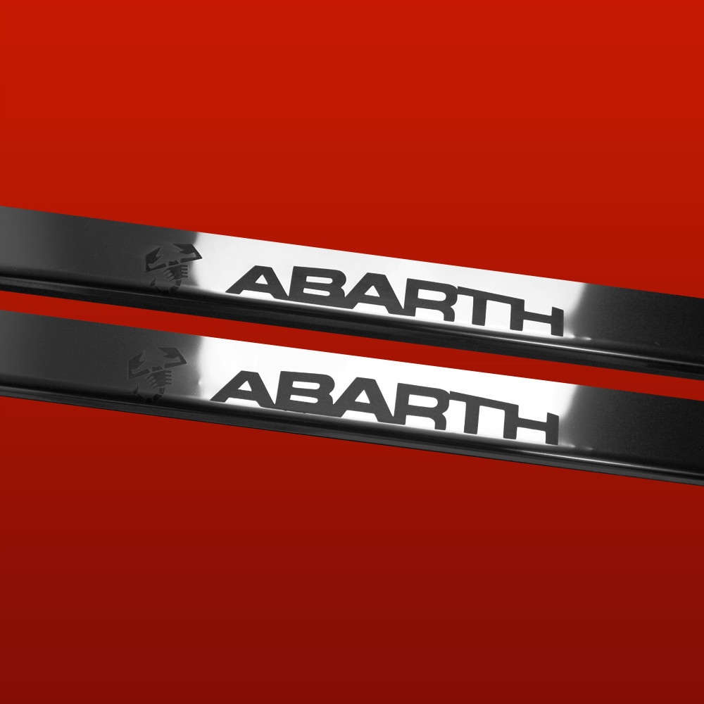 FIAT 500 Listwy progowe ABARTH 304 połysk nierdzewna Wykończenie lustrzane