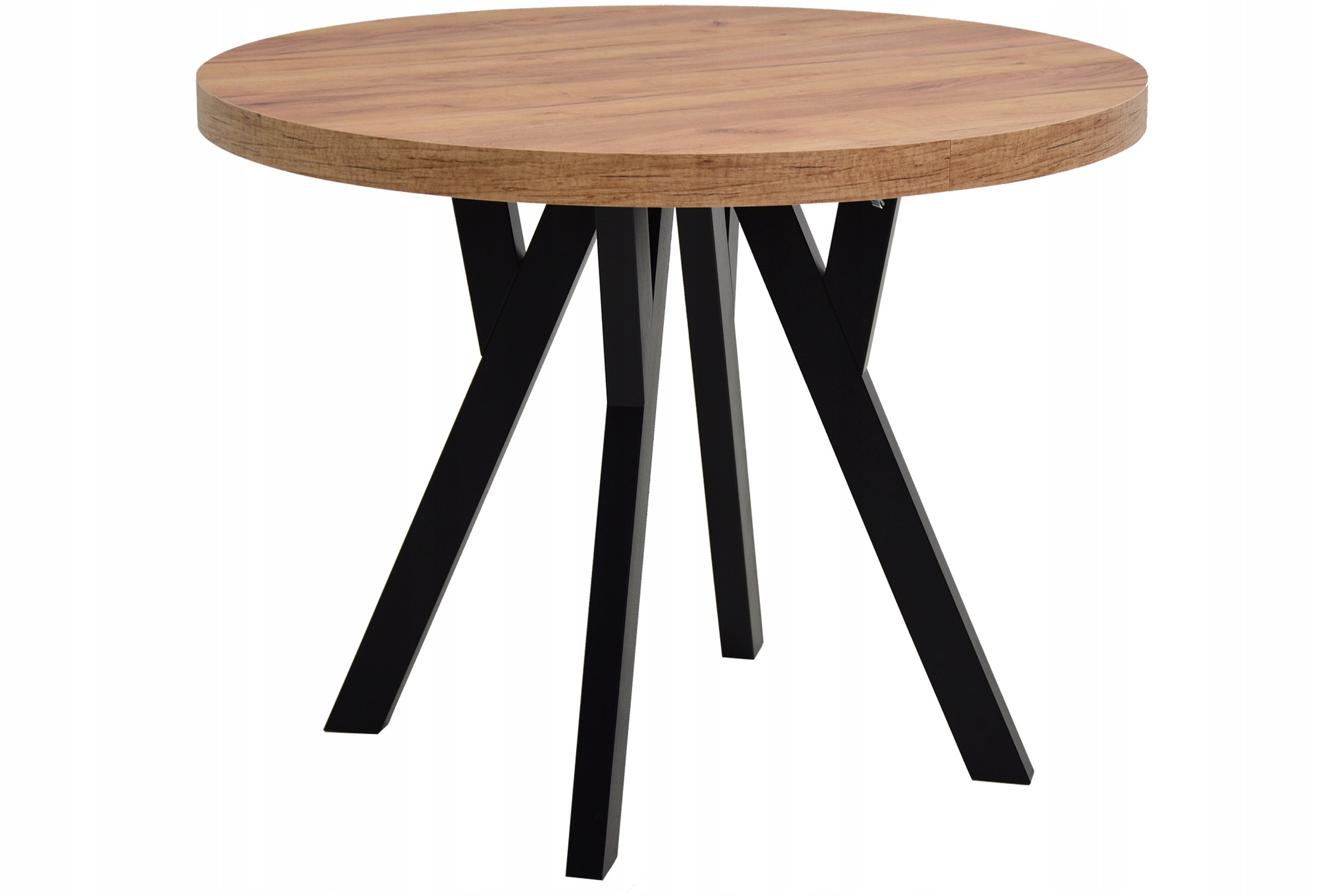 ZESTAW Stół okrągły ROZKŁADANY do 2m i 6 krzeseł SKANDYNAWSKICH Z PODUSZKĄ Szerokość stołu 100 cm