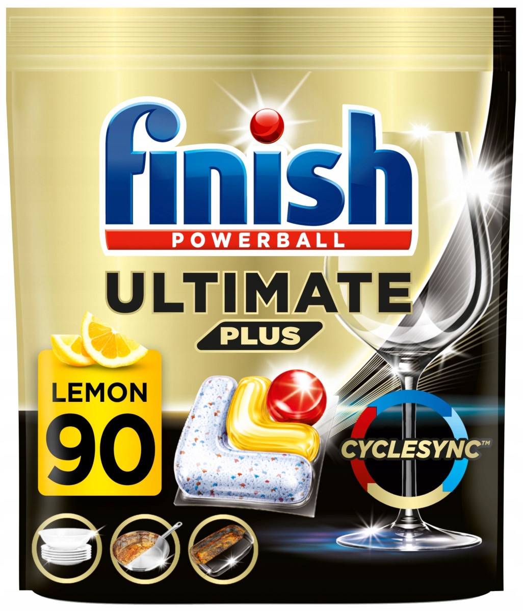 Levně Finish Kapsle do myčky Ultimate Plus lemon citron 90 kusů