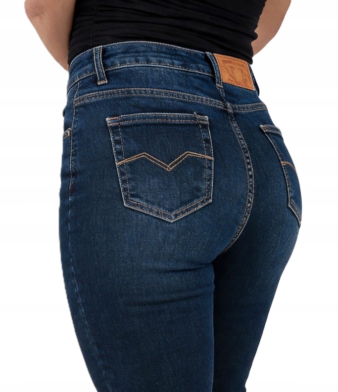 M.sara Damskie Spodnie Jeansy Rurki Skinny Wysoki Stan wyszczuplające