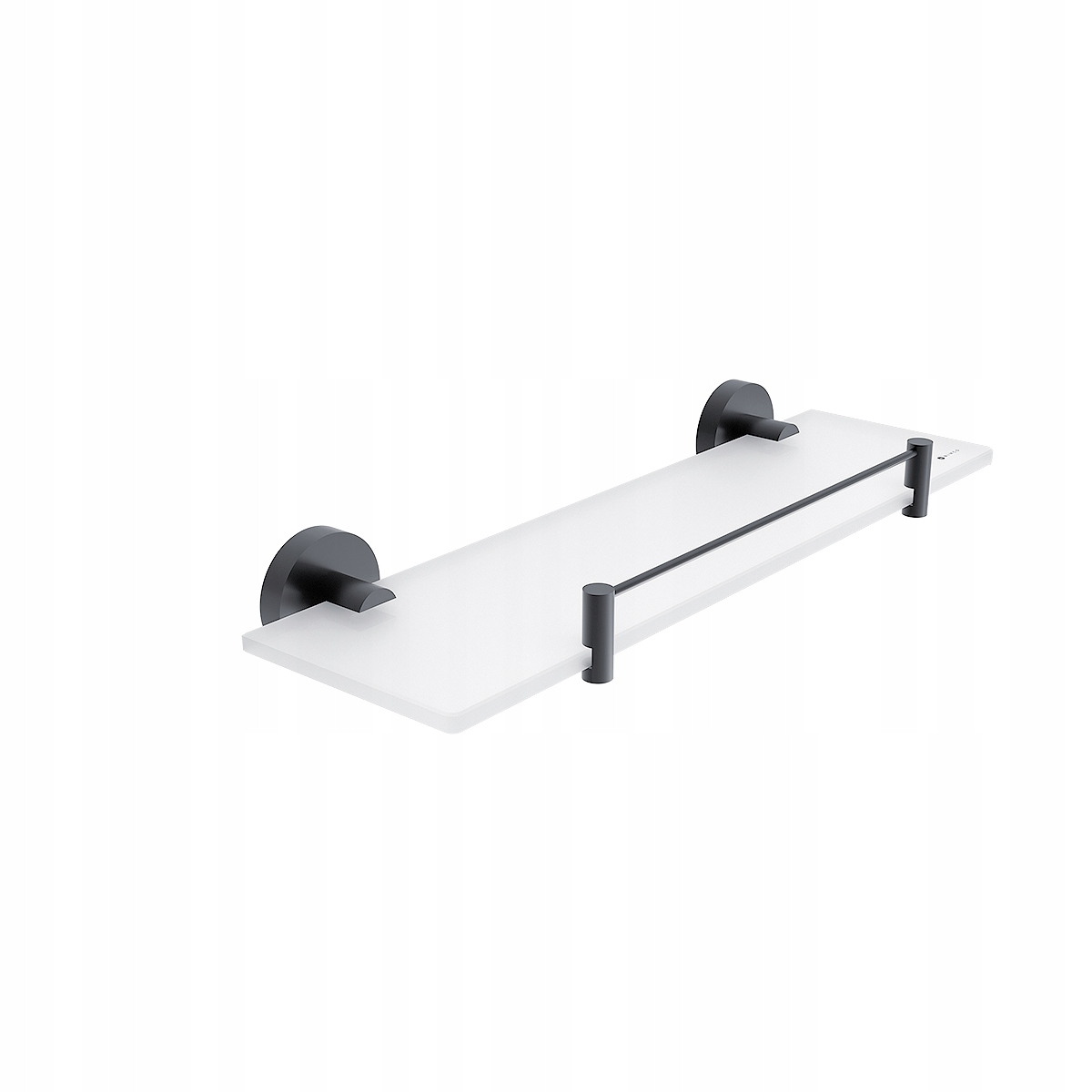 Nimco Unix Čierna polica do kúpeľne sklenená mat 40 cm Unc 13091BX-40-90