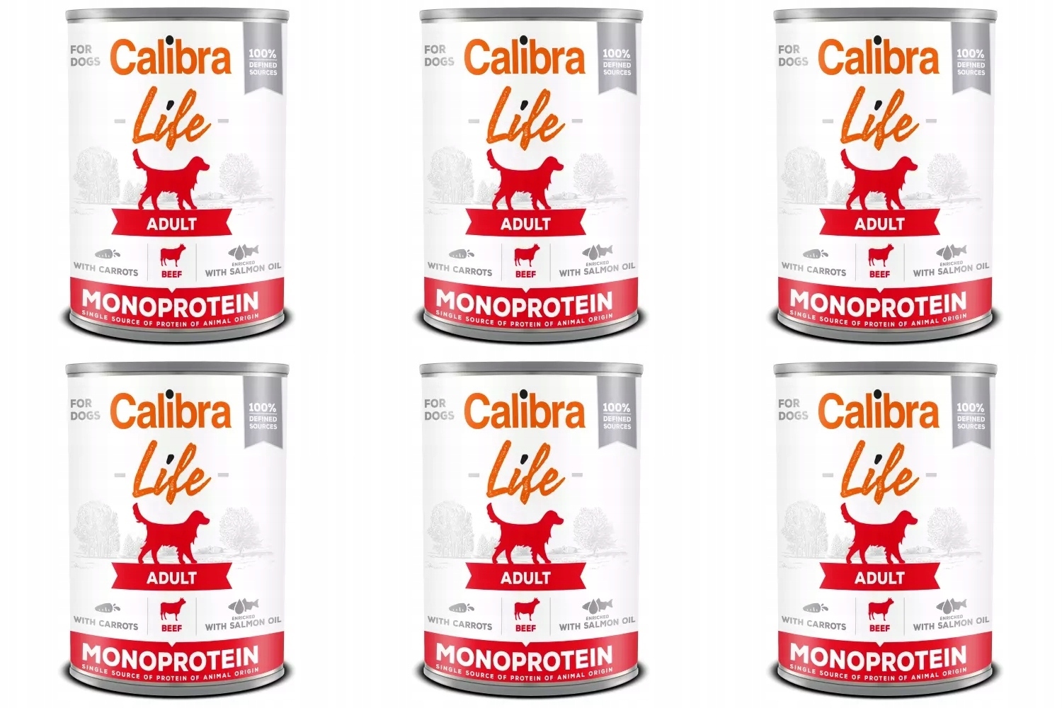 Calibra Life Dog Monoprotein Beef Plechovka 6 x 400 g